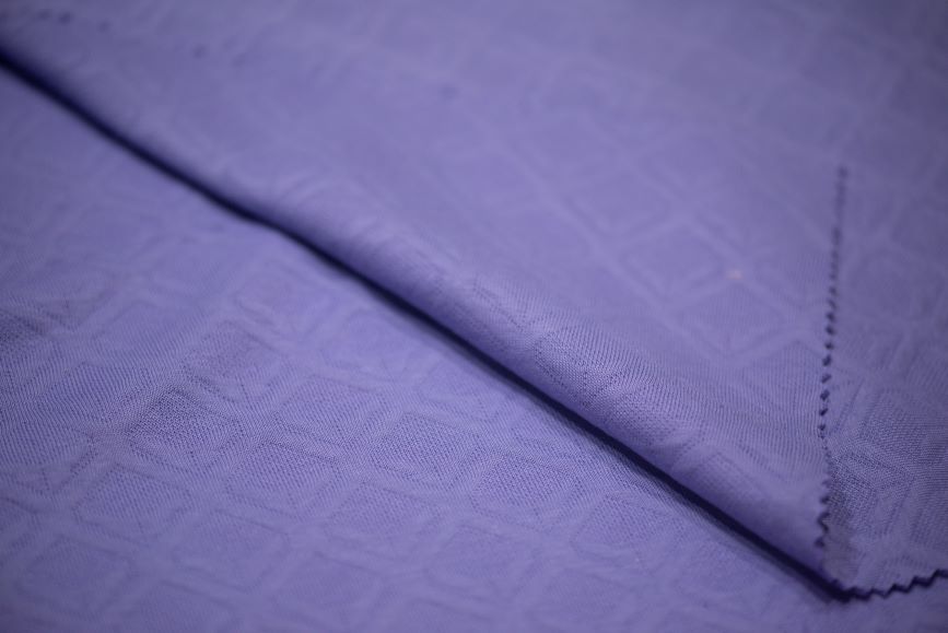 棉涤提花空气层保暖加厚三层夹棉针织家居服面料